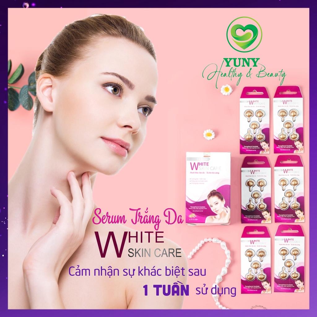 Serum Trắng Da White Skin Care Tinh Chất Dưỡng Ẩm Chống Lão Hoá Da Mặt Mờ Nám - 1 Vỉ 5 Viên