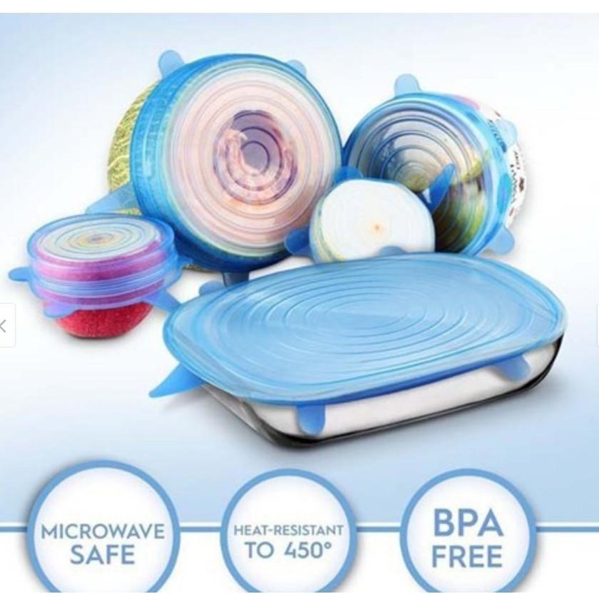 Bộ 6 nắp đậy silicon - Màng bọc silicon
