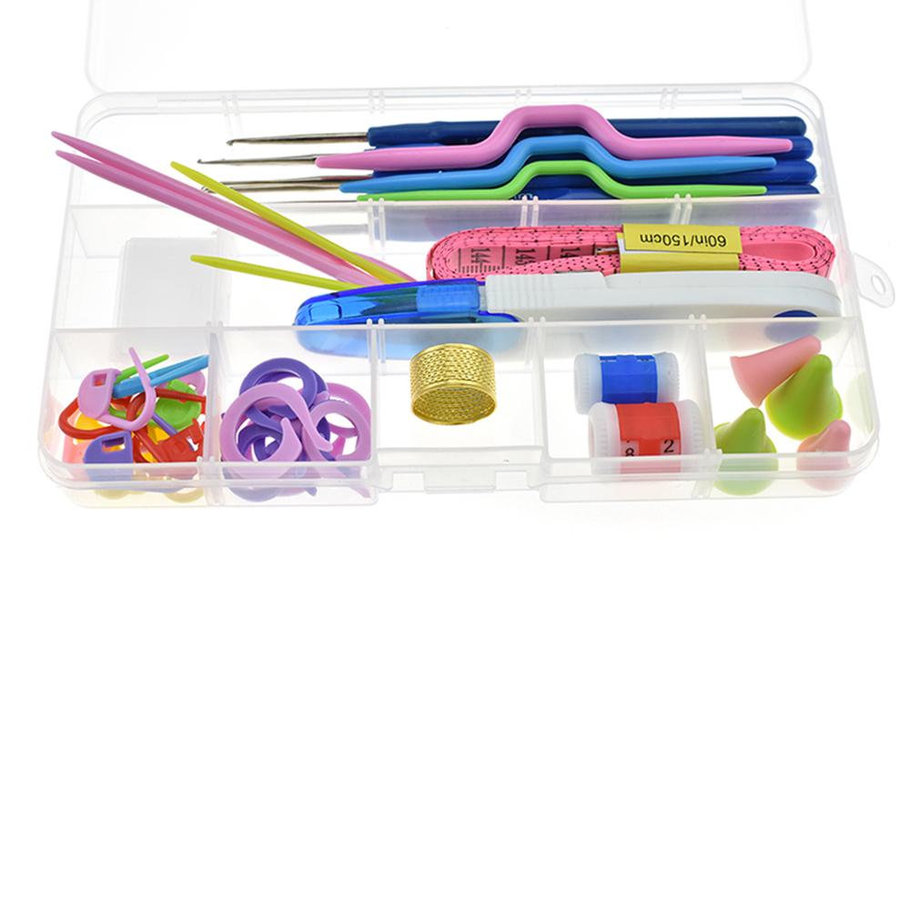 Hộp 50 cái móc, kim để đan len