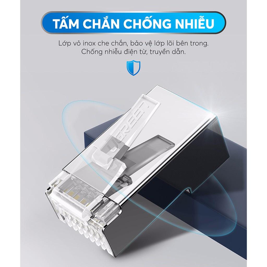 Đầu bấm hạt mạng cho dây CAT6 bọc inox UGREEN NW111 hàng chính hãng