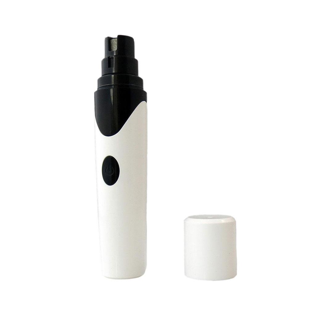 Electric Pet Cat Dog Nail Trimmer Grooming Tool Grinder Clipper Kit White