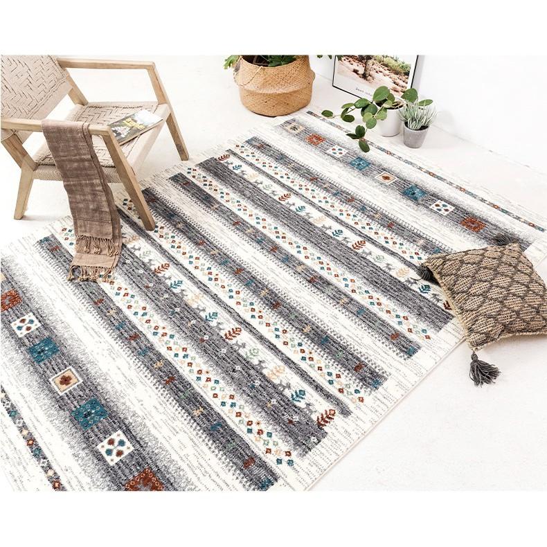 Thảm Lông Sợi Ngắn Boheamia Họa Tiết Chấm Bi Carpet Thảm Cao Cấp