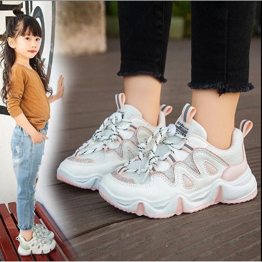 Giày thể thao bé gái hàn quốc đi học size 27 - 37 phong cách - TT86H