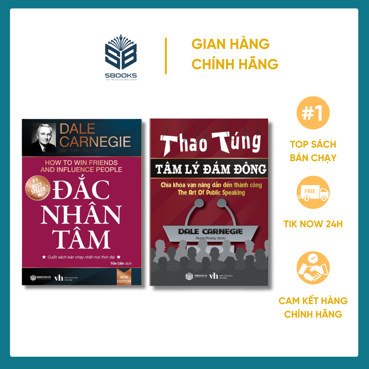 Sách - Combo 2 Cuốn: Đắc Nhân Tâm + Thao túng tâm lý đám đông  - SBOOKS