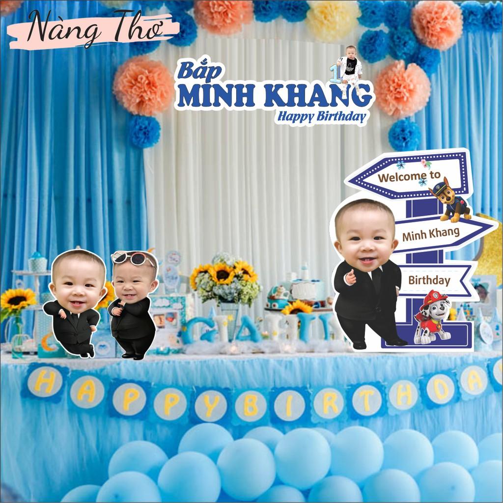 Combo hình chibi bảng tên welcome sinh nhật trang trí sinh nhật bàn tiệc  thiết kế riêng theo mỗi bé  Lazadavn