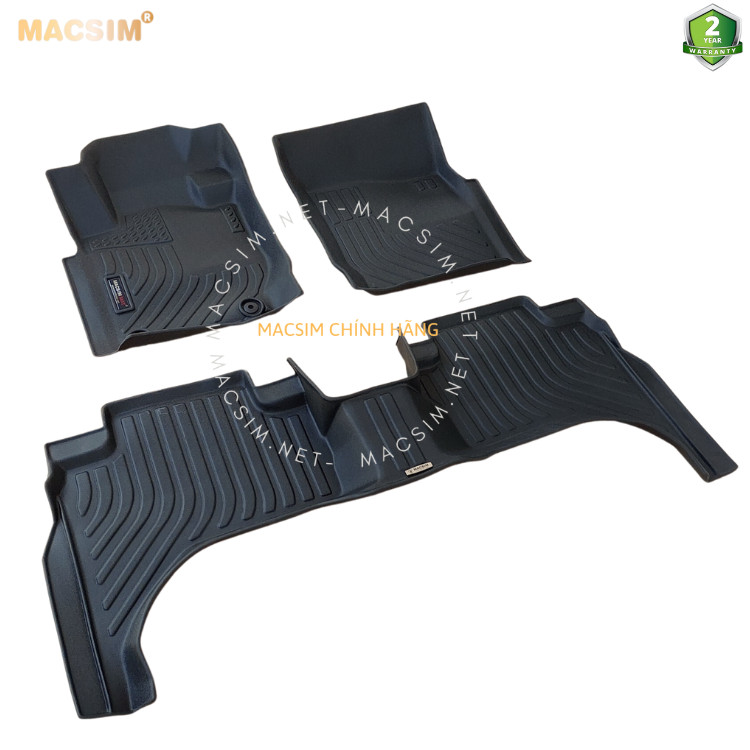 Hàng loại II Thảm lót sàn xe ô tô Mitsubishi Triton 2016-đến nay Nhãn hiệu Macsim chất liệu nhựa TPE cao cấp màu đen