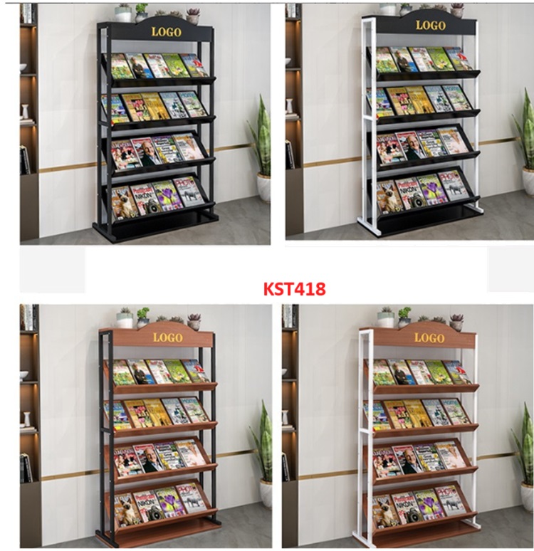 Kệ trưng bày sản phẩm, hàng hóa , kệ trang trí khung sắt mặt gỗ KST418- Nội thất lắp ráp Viễn Đông Adv