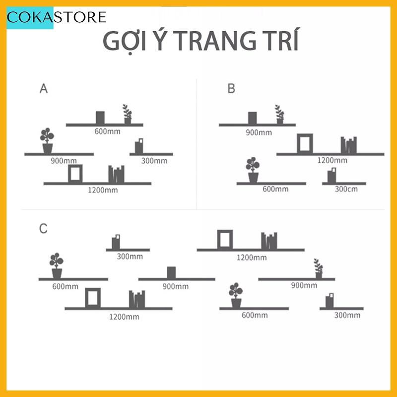 Kệ Gỗ Trang Trí Treo Tường 1 Thanh 80cm Đến 120cm Kết Âm Tường Màu Sắc Đa Dạng