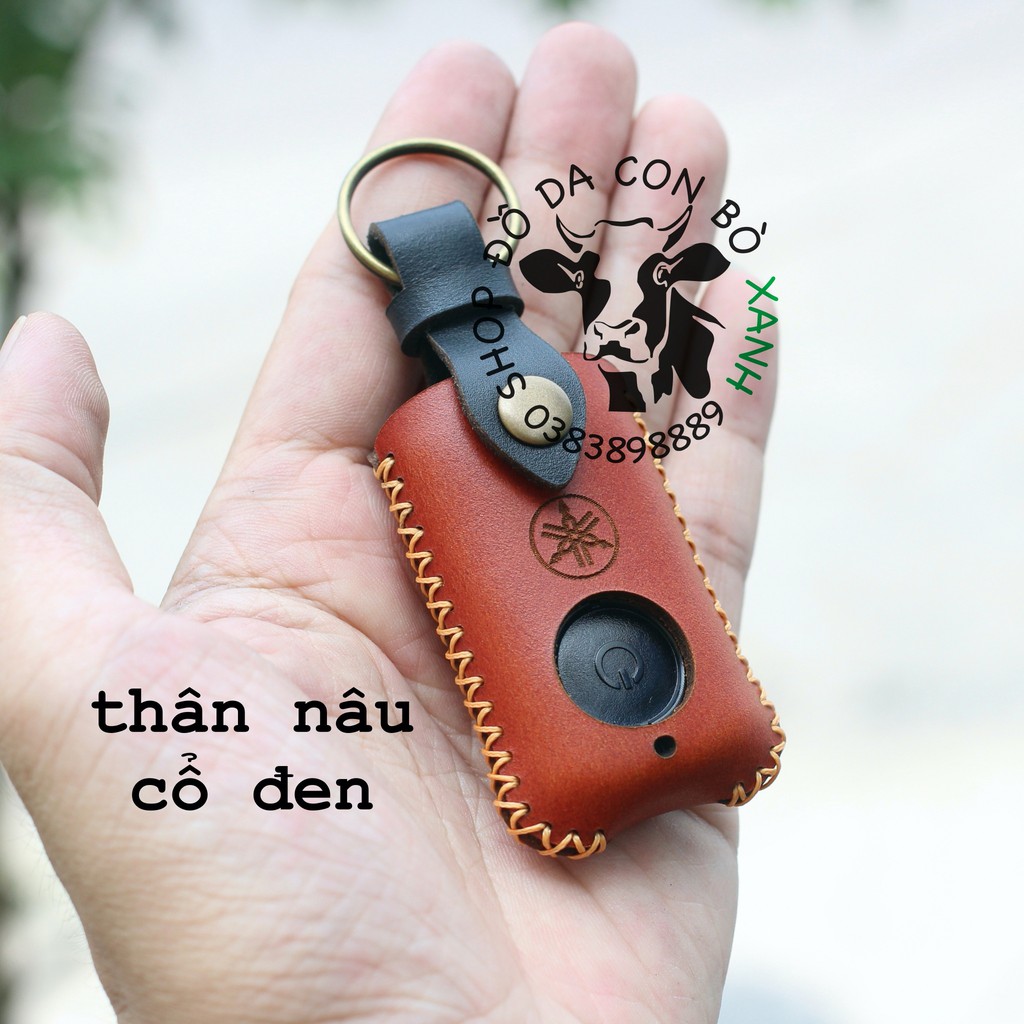 Bao Da mẫu cavat dành cho chìa Khóa Smartkey Yamaha NVX, Janus, Nozza Grande, FreeGo, Latte handmade da thật