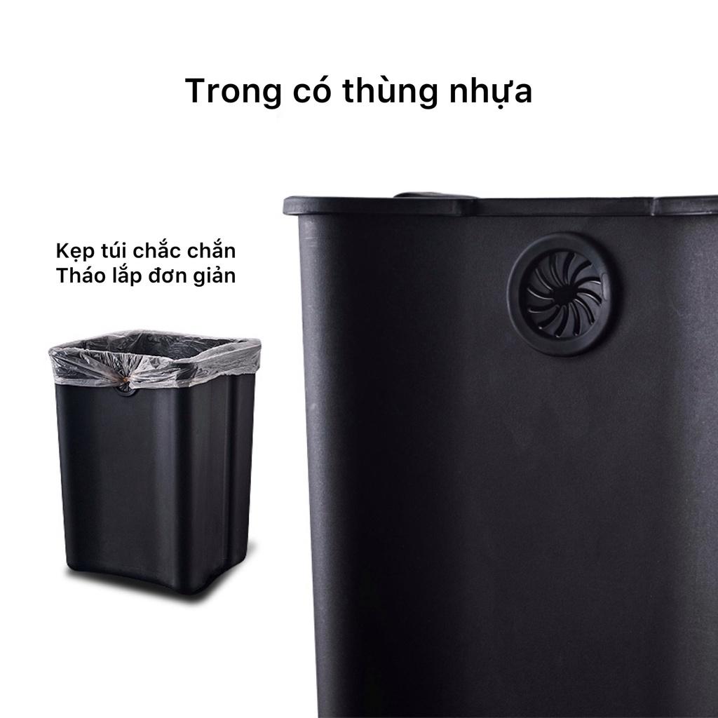Thùng Rác Cảm Ứng Thông Minh ASSEL Inox 430 Cao Cấp Đóng Mở Nắp Tự Động Phong Cách Hiện Đại - Dung Tích 13L