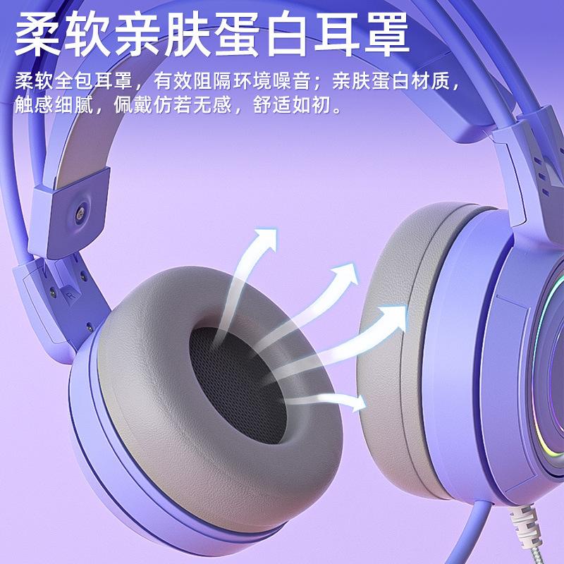 Ưu đãi đặc biệt mới tai nghe máy tính đeo đầu tai mèo tai nghe máy tính cuộc gọi đẳng cấp mạng tai nghe trò chơi trực tiếp