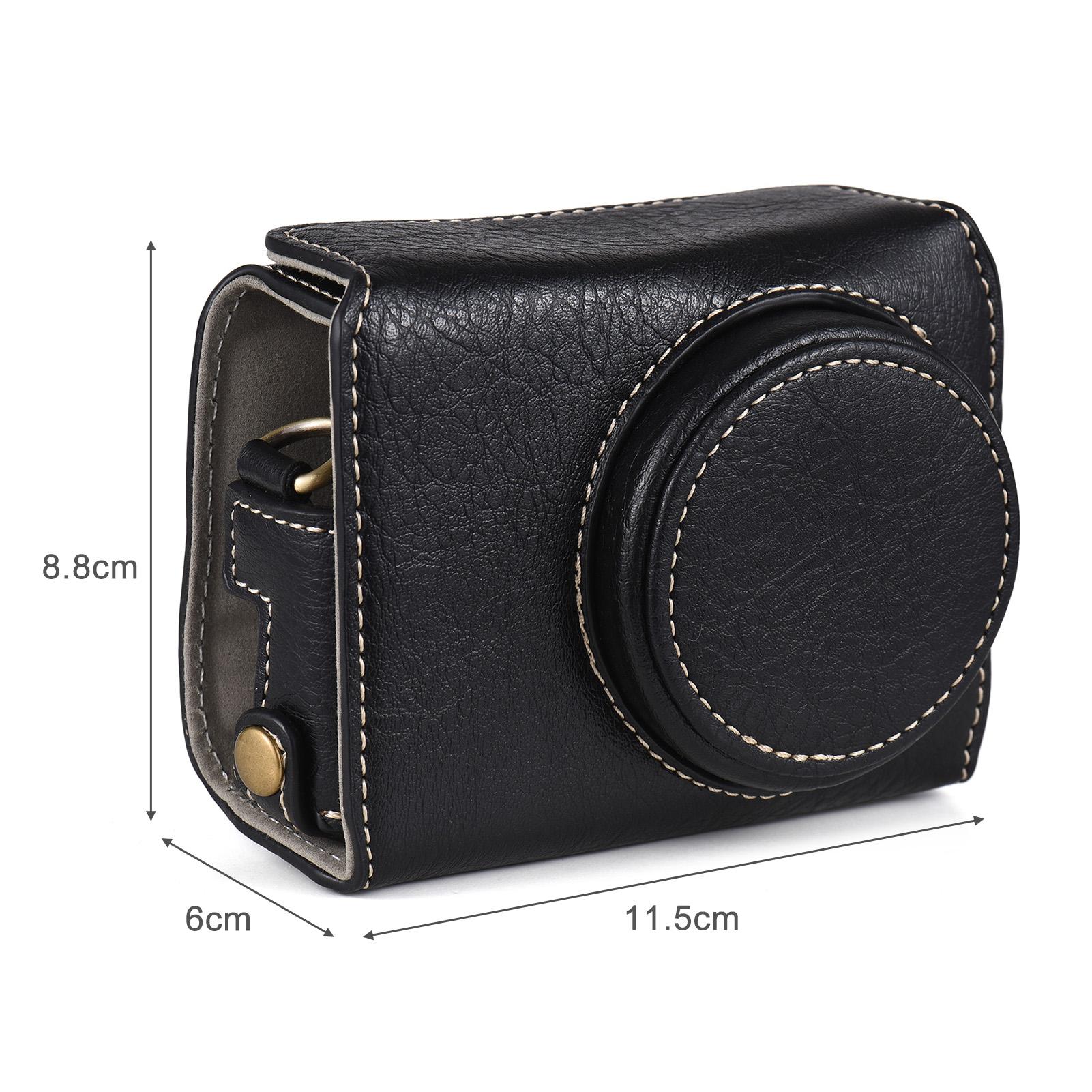 Portable Camera Case Synthetic Leather Camera Carry Bag with Shoulder Strap Replacement for Ricoh GR3 GR III/ GR3X Camera