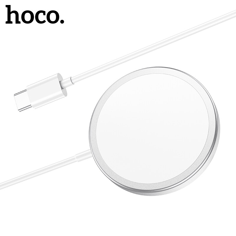 Đế sạc nhanh không dây từ tính pd 15W Hoco CW28 nhanh dành cho IPhone 12 trở lên -  hàng chính hãng