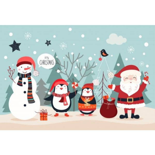 Decal ông già noel và người tuyết PK 548(80x125cm)