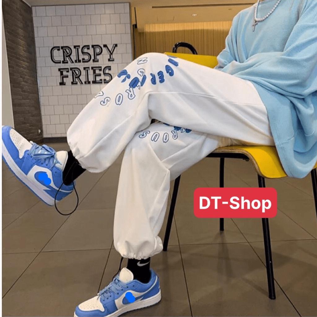 Quần Ống Rộng Nam Nữ Unisex - DT-shop - Kiểu Dáng Thể Thao Ulzzang - Dây Rút Ở Gấu Quần - 3 Màu Đen Trắng Xám