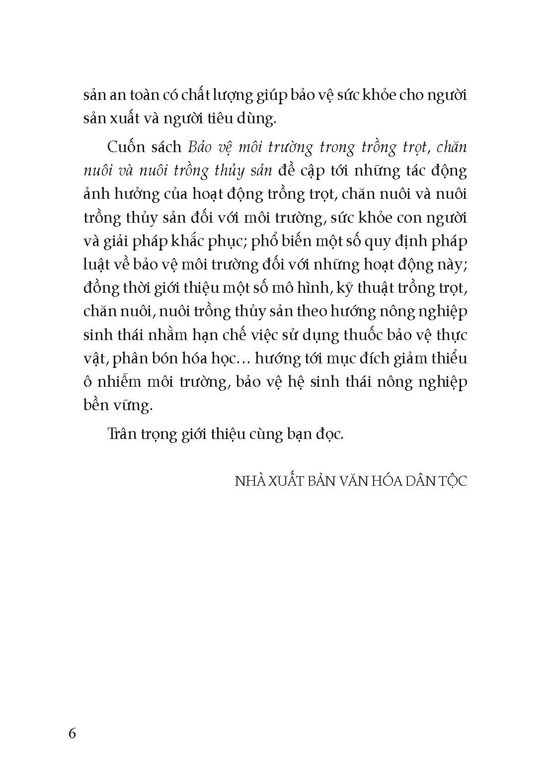 Nông Nghiệp Xanh, Bền Vững - Bảo Vệ Môi Trường Trong Trồng Trọt, Chăn Nuôi, Nuôi Trồng Thủy Sản