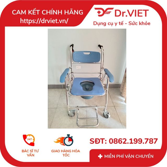 Ghế bô đa năng nhôm có bánh xe, thắng tay X-35