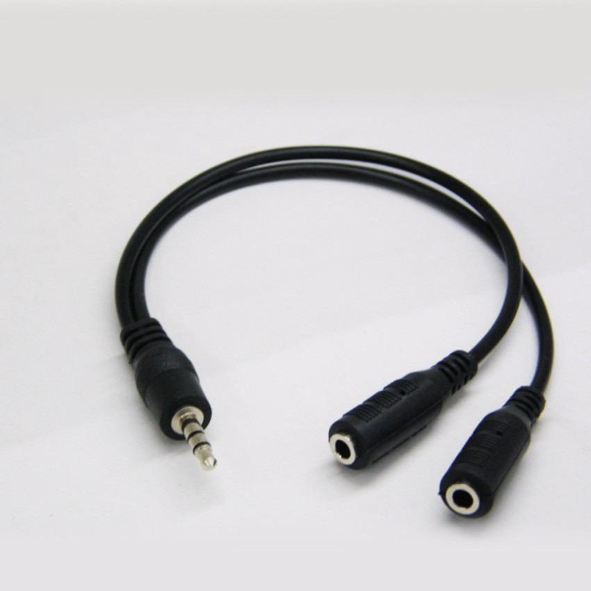 Cáp chia âm thanh 1 ra 2 cổng audio 3.5 mm SMH - Chia loa 1 ra 2 2 đầu mạ vàng