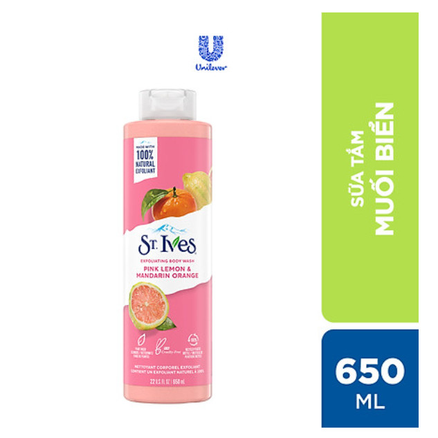 Sữa tắm dưỡng da St.Ives Cam Chanh 650ml