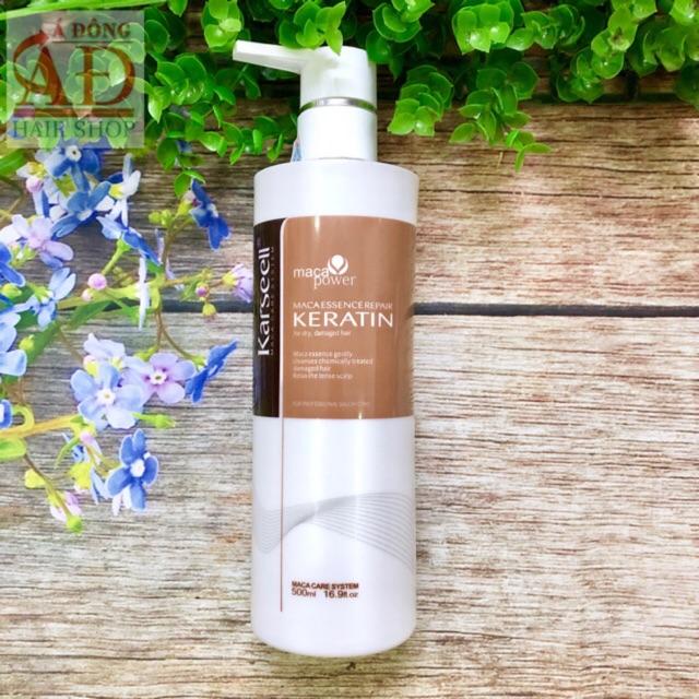 [+Tặng mũ trùm] Keratin Karseell phục hồi tóc thần tốc 500ml