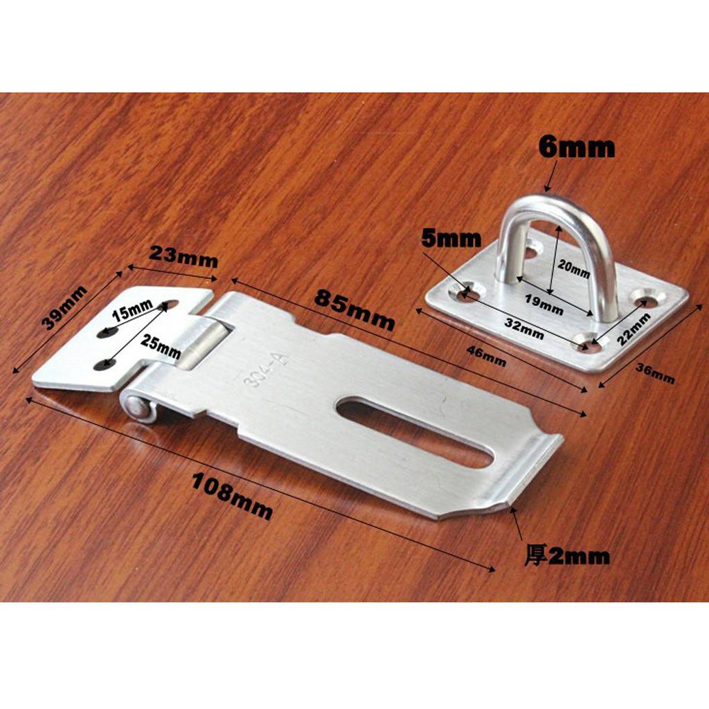 Stainless Steel Security Gate Door Latch Cabinet Cupboard Door Lock Hardware