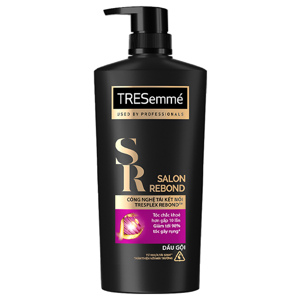 Hình ảnh Combo Dầu gội & Dầu xả TRESEMME Salon Rebond dưỡng tóc hư tổn Với Công nghệ Tái kết nối Keratin ngăn gãy rụng đến 98% 640g + 620g