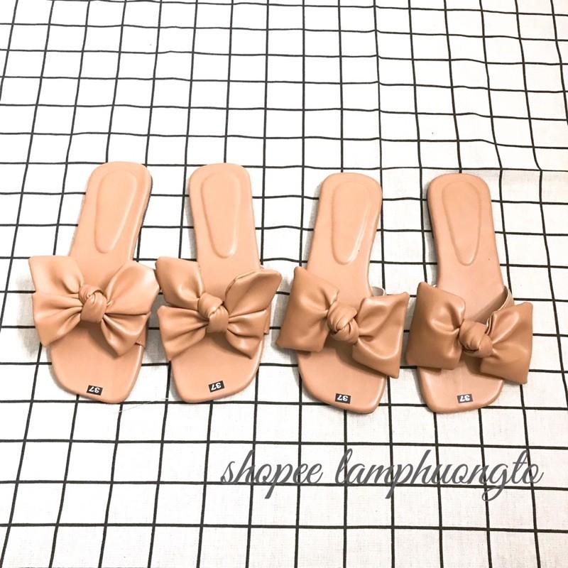 Dép thời trang nơ đôi to