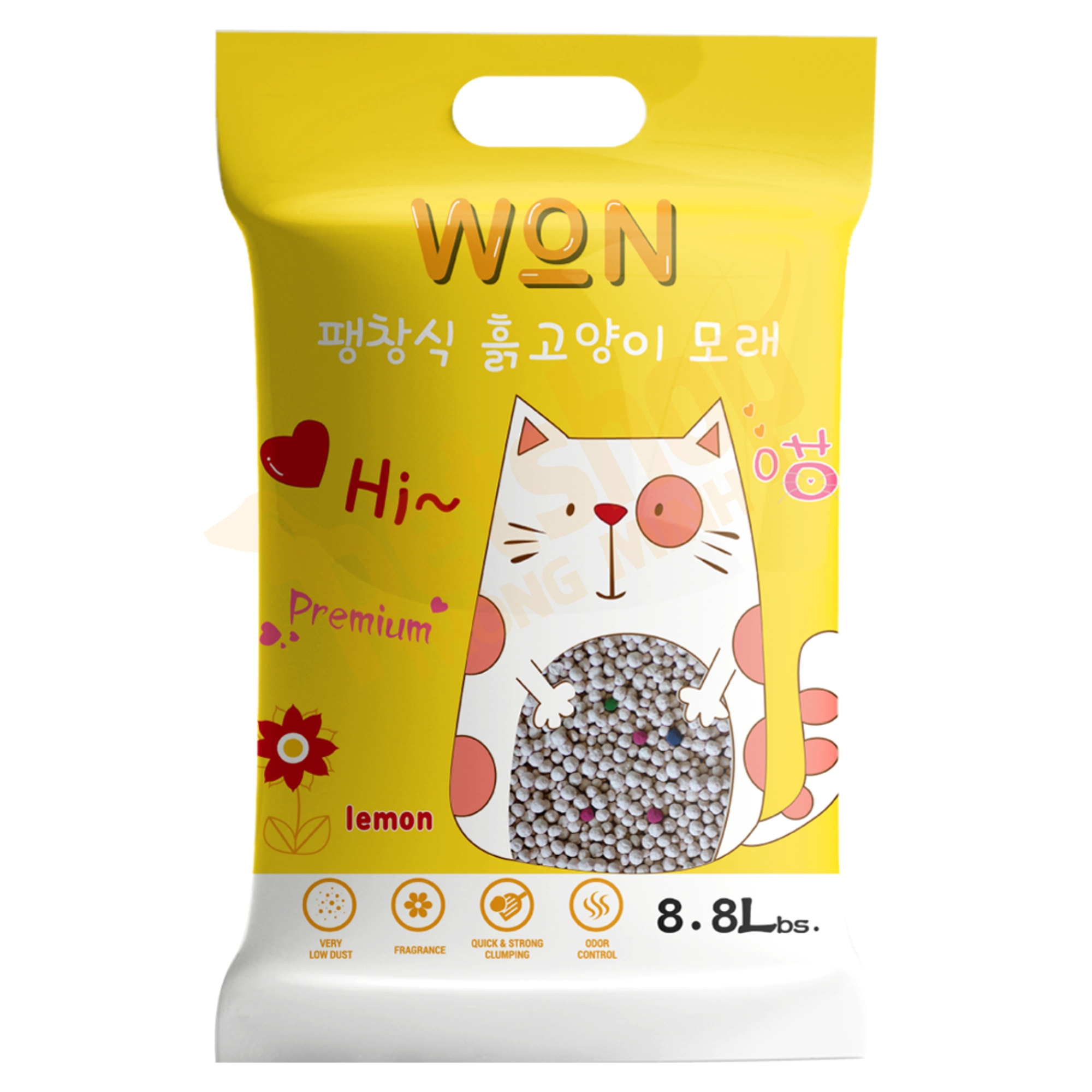 Cát Mèo Cát Vệ Sinh Cho Mèo W.O.N 8.8L 4KG