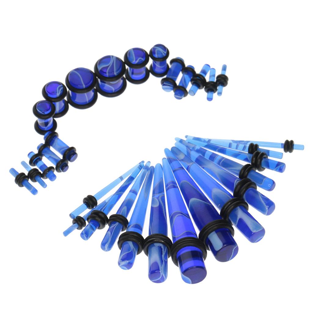 32PCS Ear Stretching Kit Acrylic Taper & Plug O-Ring Ear Piercing Expander