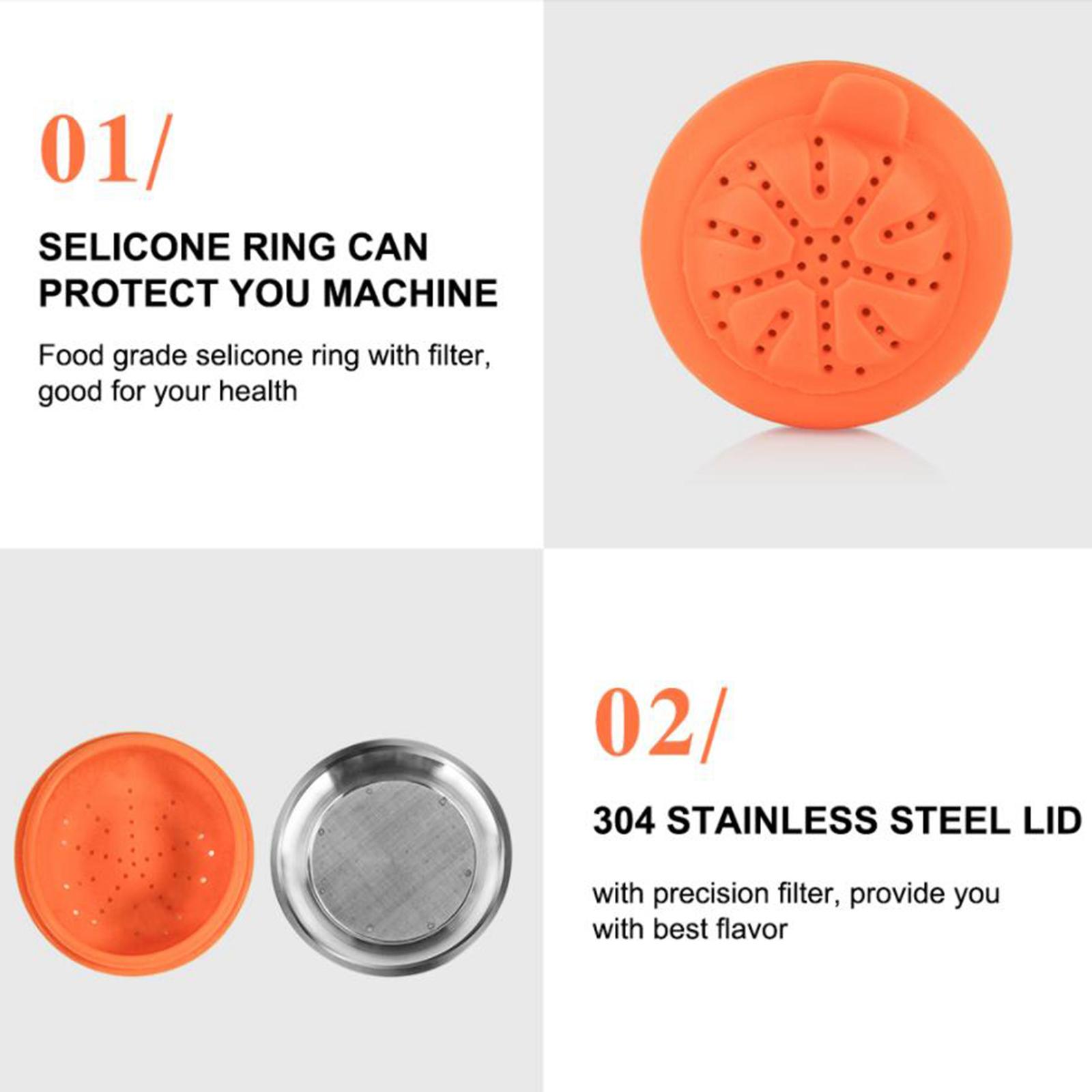 Reusable Coffee Capsules - Stainless Steel Refillable Coffee Pod Coffee Machine Parts, 4.2cm