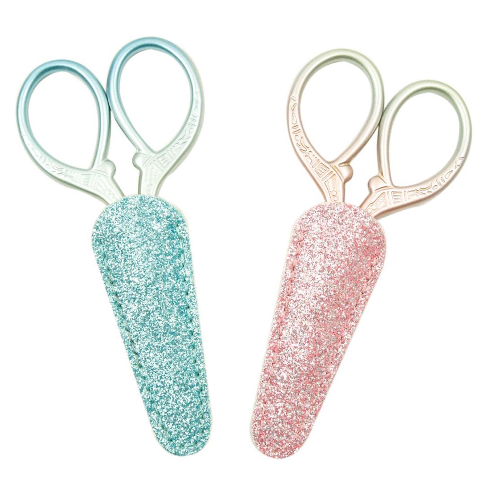 2Pcs Embroidery Scissors with Cover Cross Stitch DIY Sewing Tool Scissor