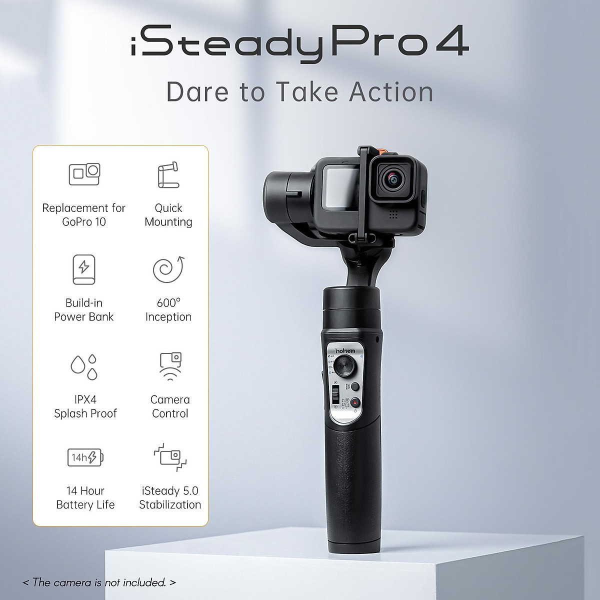 Hohem iSteady Pro 4 - Gimbal Thiết Kế Dành Cho GoPro Hero 12/11/10/9 Và Các Dòng Camera Action, Chuẩn Chống Nước IPX4,  Hoạt Động 14 Giờ - Hàng Chính Hãng