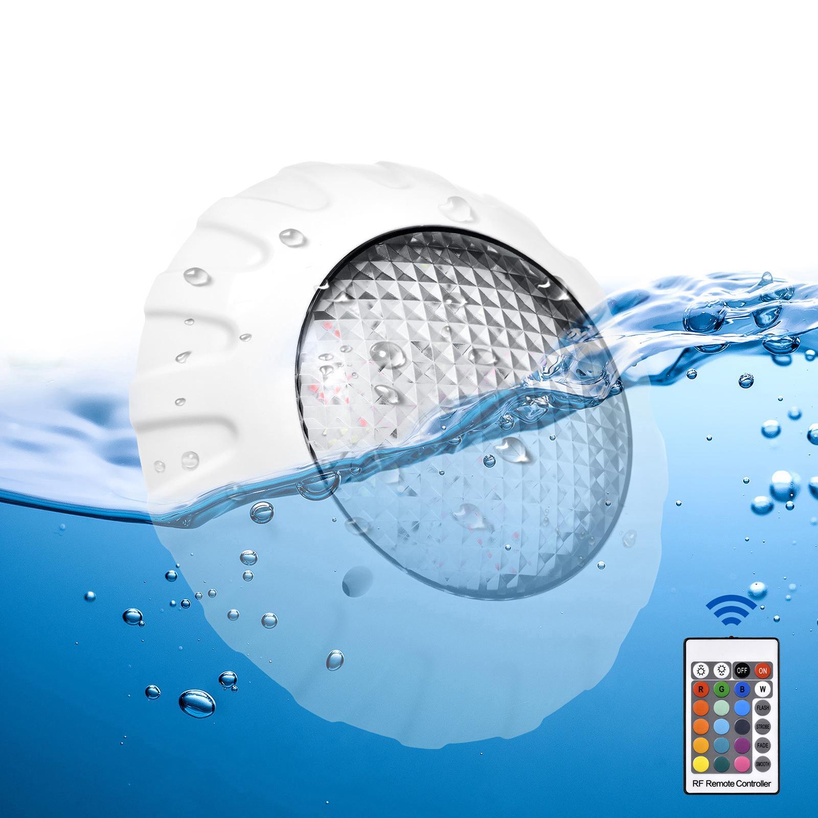 LED Pool Light ,Submersible Lights, Underwater Night Lamp Wall Mounted Waterproof Color Changing Bulb for Hot Tub Pond Inground Indoor Decor