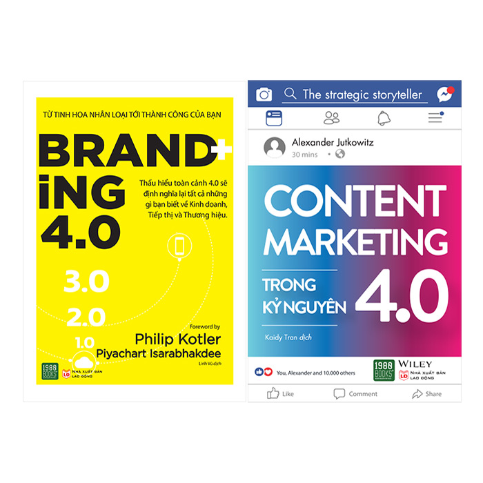 Combo Content Marketing Trong Kỷ Nguyên 4.0 + Branding 4.0 ( 2 Cuốn )