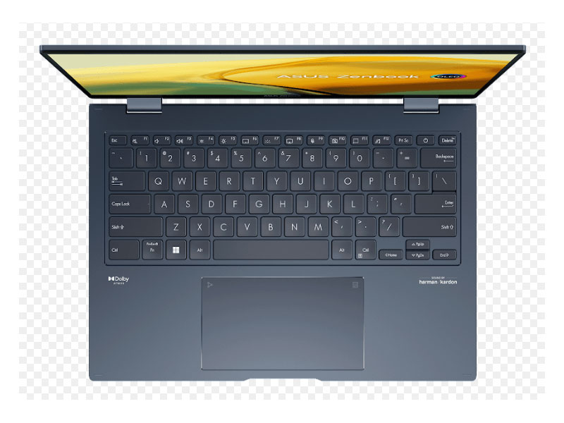 Laptop Asus Zenbook 14 Flip OLED UP3404VA-KN039W (Intel Core I7-1360P | 16GB | 512GB | Intel Iris Plus | 14.0-inch OLED WQXGA+ | Win 11 | Xanh) - Hàng Chính Hãng - Bảo Hành 24 Tháng