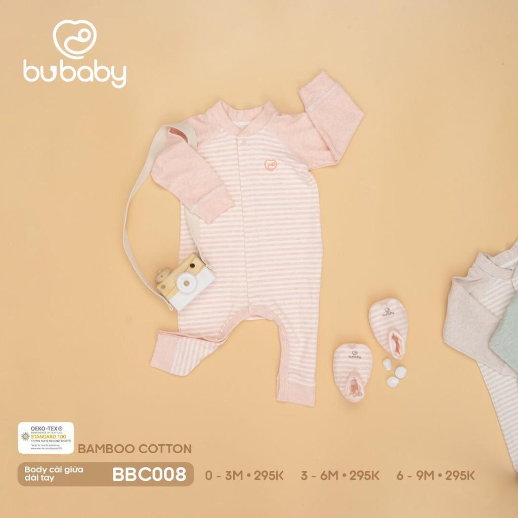 Body cài giữa dài tay họa tiết kẻ ngang