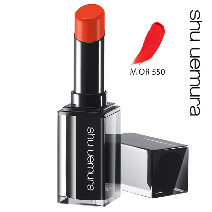 Son Shu Uemura Rouge Unlimited Matte M OR 550 Màu Đỏ Cam - Thiên Cam (Chất Son Lì)