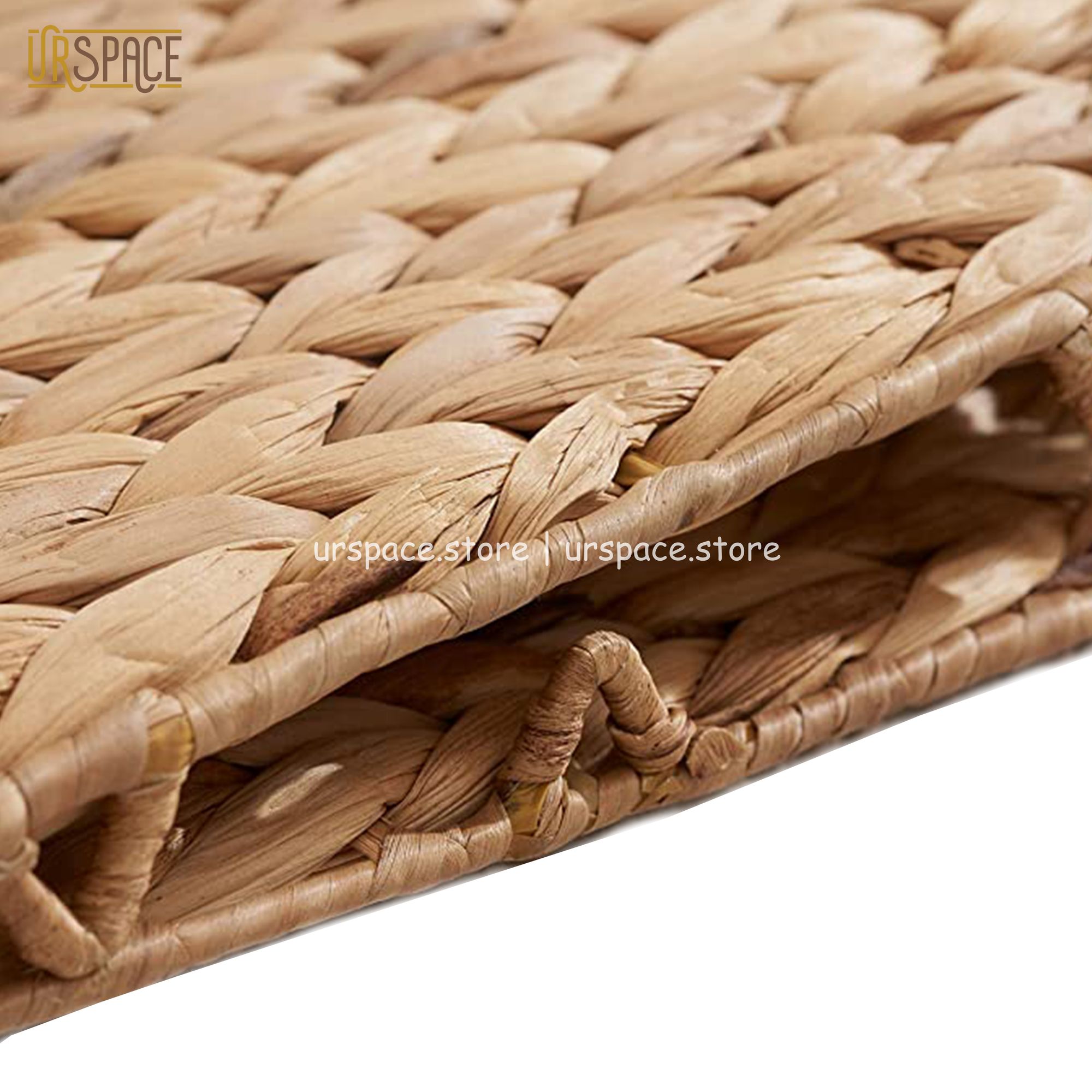 Sọt tủ cói (bèo) đa năng hình vuông có thể gấp gọn/ Hand woven hyacinth folding basket