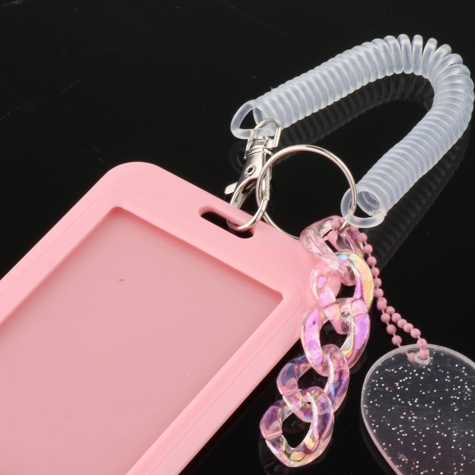 Durable Photocard Holder Keychain Clear Window for Suitcase Backpack Pictures Kids