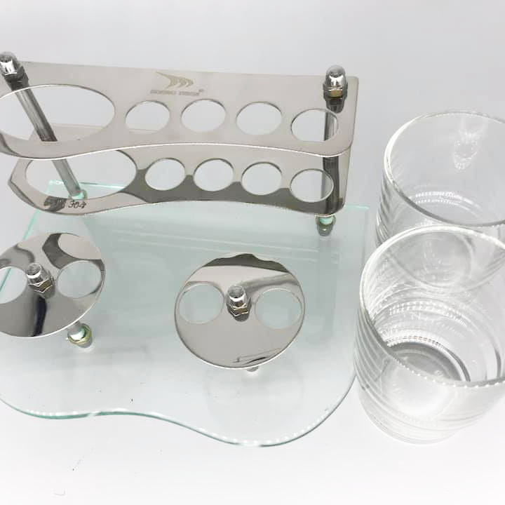 Khay đựng ly và bàn chải Inox 304 HT 117