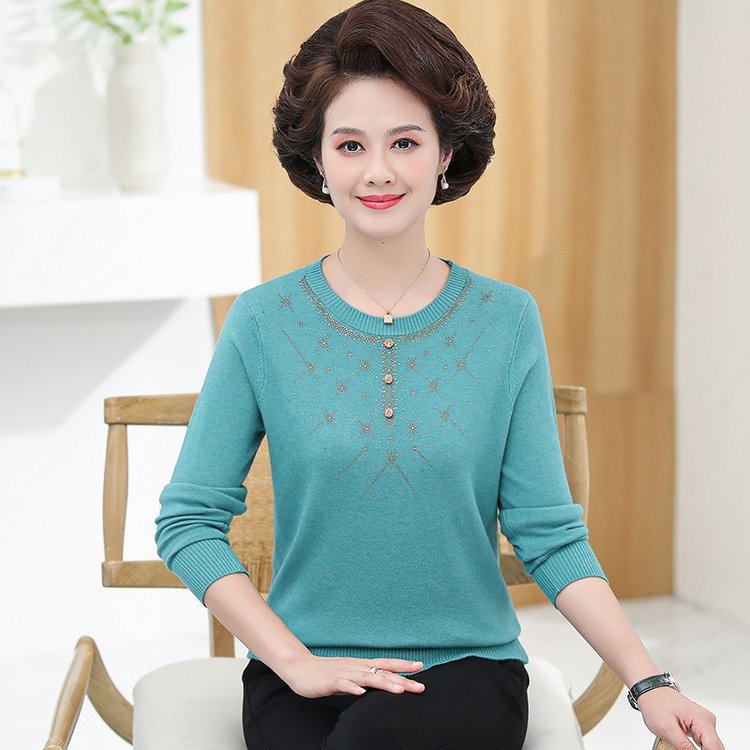 Áo Len Mùa Thu Mỏng Cho Mẹ AL06 - Hàng Quảng Châu Cao Cấp