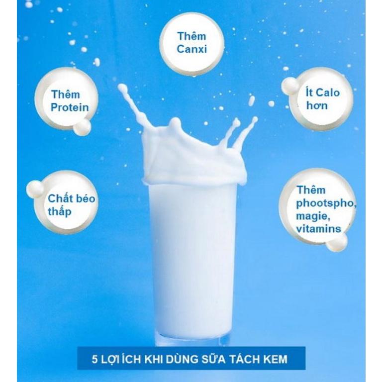 Sữa Bột Gầy Tách Kem Skimmed Milk OVOVITA Túi 1kg. Hàng Nhập Khẩu Chất Lượng Cao