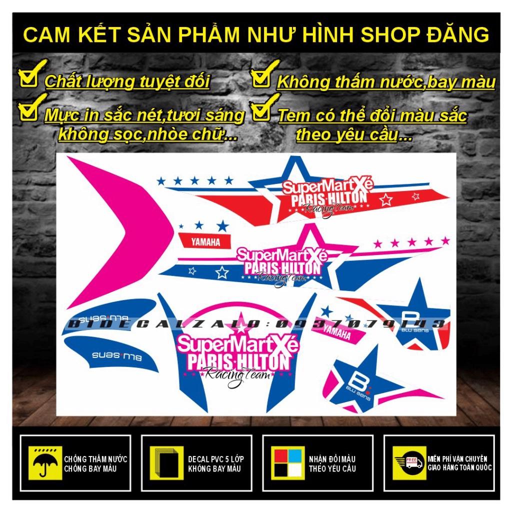 TEM RỜI MIO NHỎ ĐỜI ĐẦU MẪU NGÔI SAO DÁN XE TRẮNG - BI DECAL