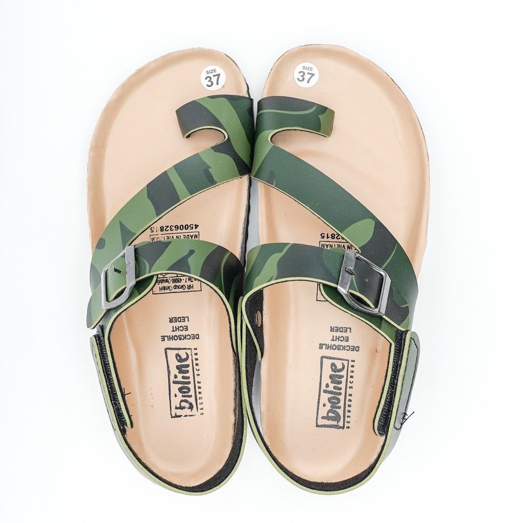 Sandal Đế Trấu Mẫu Camo Rằn Ri Quai chéo Xỏ Ngón Da PU cao cấp thời trang đi chơi đi học đi làm mã CM20