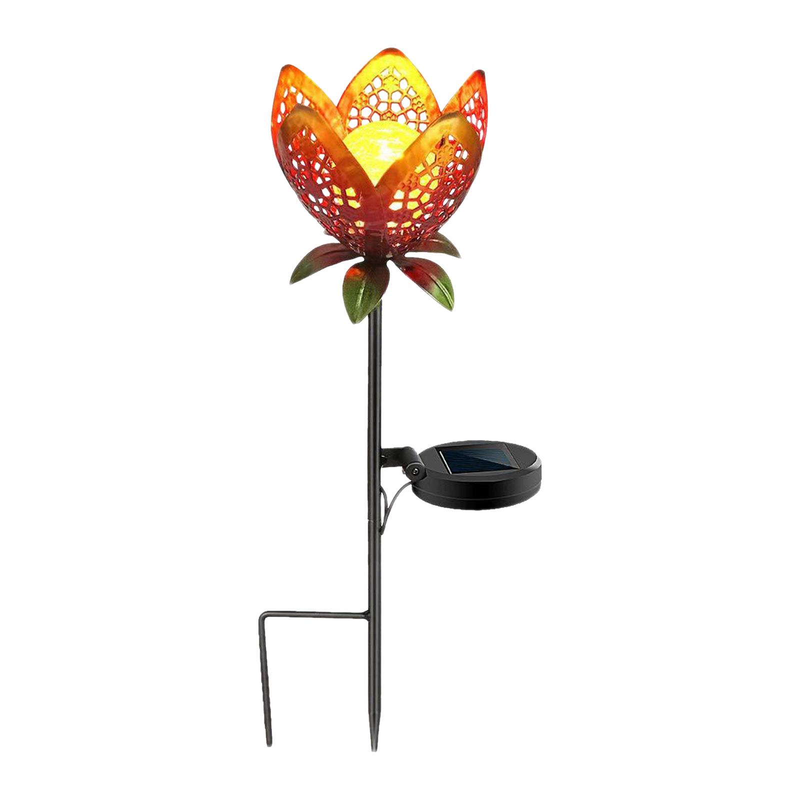 Đèn Led Năng Lượng Mặt Trời Hình Hoa Kim Loại Không Thấm Nước