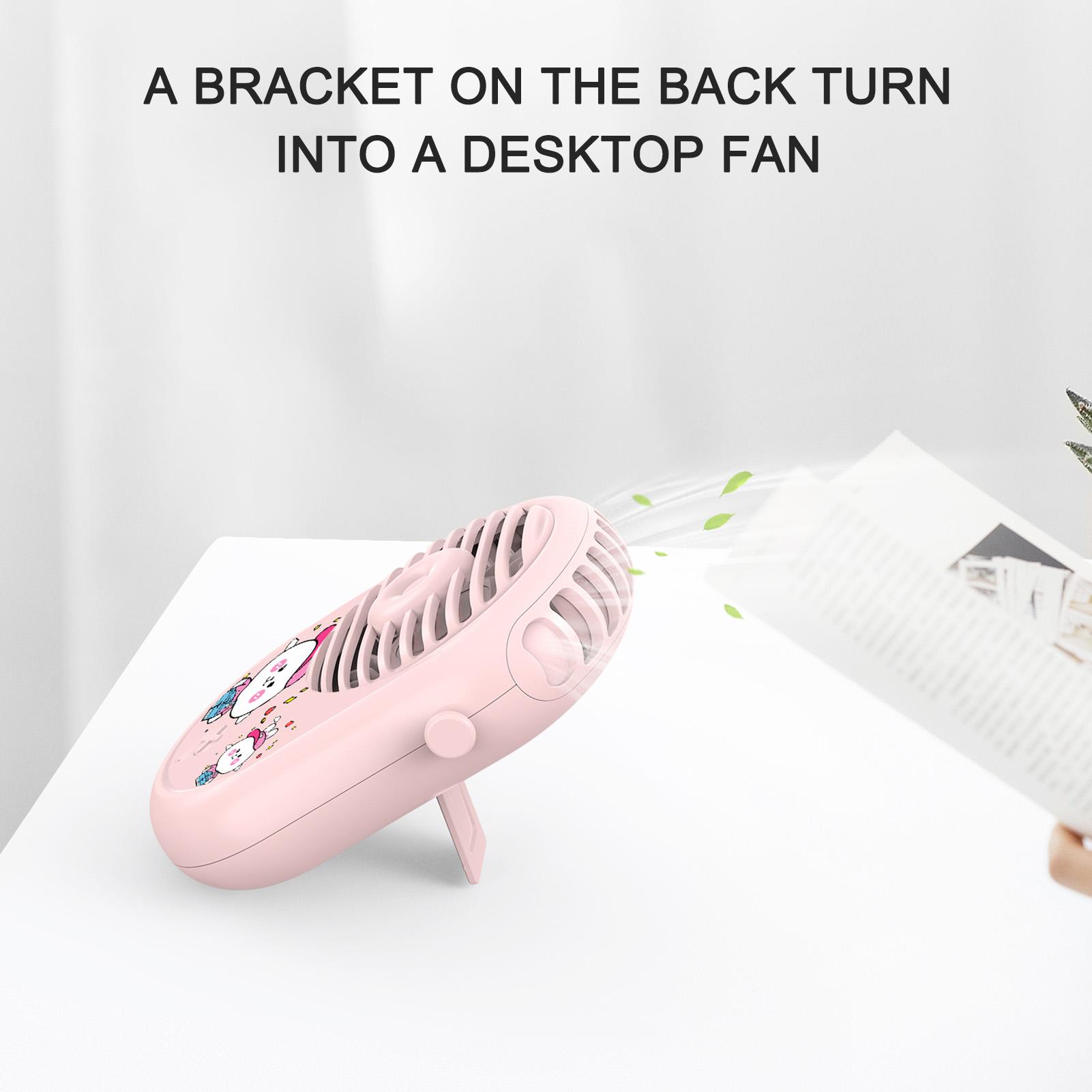 Quạt treo cổ mini có 3 tốc đọ có thể sạc lại Kích thước nhỏ gọn, nhẹ và di động