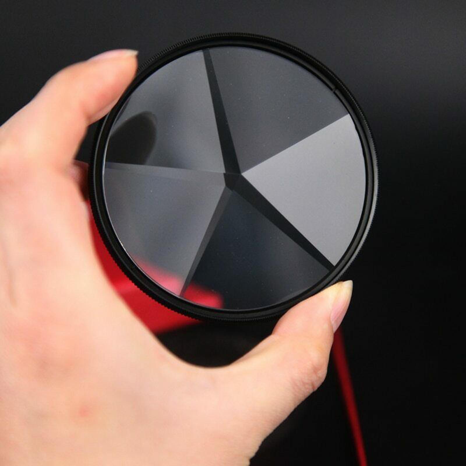 77mm Handheld Round Pentacle Kaleidoscope Glass Prism Camera Glass Filter