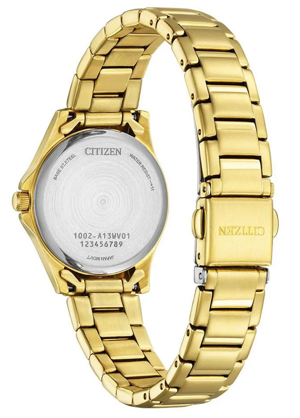 Đồng Hồ Nữ Citizen Pin-Quartz Dây Thép Không Gỉ EQ0612-58E - Mặt Đen (27.5mm)