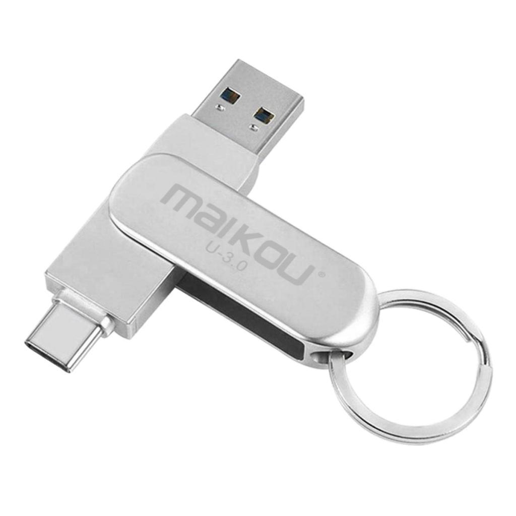 Kokiya Kim Loại 32GB 3in1 USB 3.0 Tốc Độ Cao Đèn LED Cho Điện Thoại Android Loại C Viên Các Thiết Bị gậy Chụp Ảnh Cho Mi