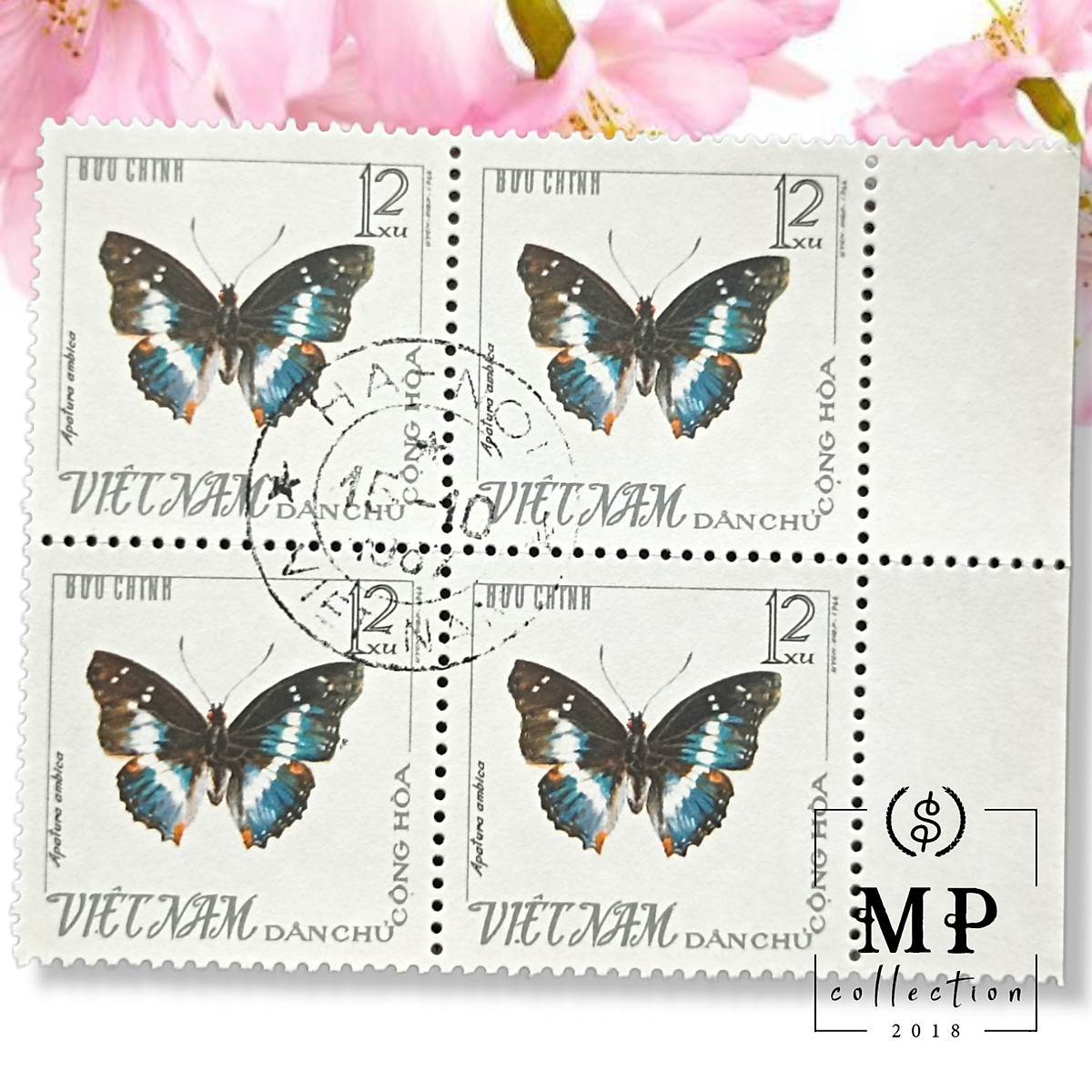 Bộ 6 tem sưu tập CTO Việt Nam chủ đề các loài bướm ms 179